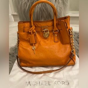 Michael Kors Ostrich-Embossed Hamilton